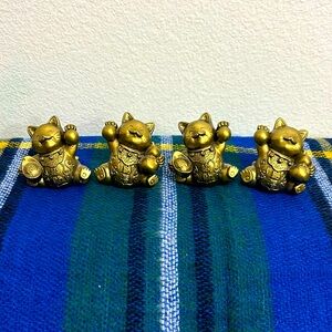 🖤NEW💕Feng Shui Lucky cat figurine set